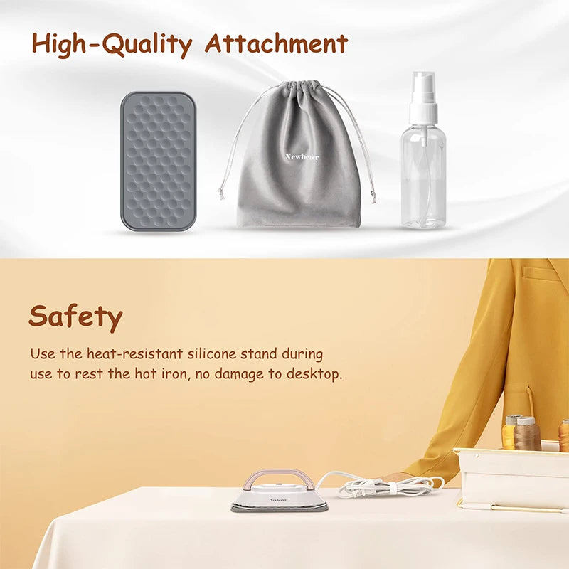 Portable Mini Electric Dry Iron – Lightweight & Dual Voltage for Travel!