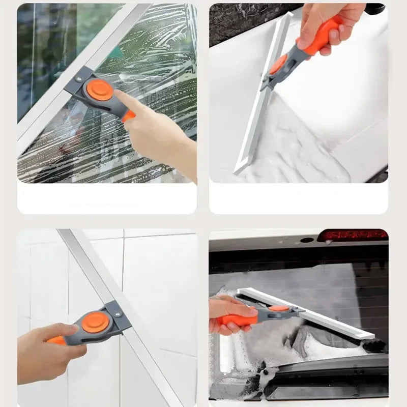 ReachClean Telescopic Silicone Scraper – Multi-Purpose Broom & Window Wiper