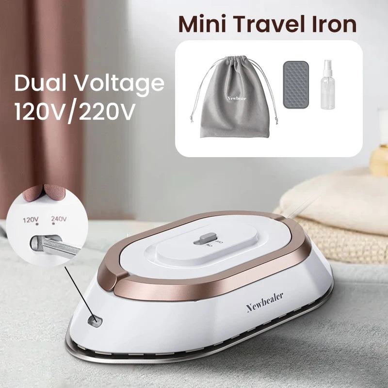 Portable Mini Electric Dry Iron – Lightweight & Dual Voltage for Travel!